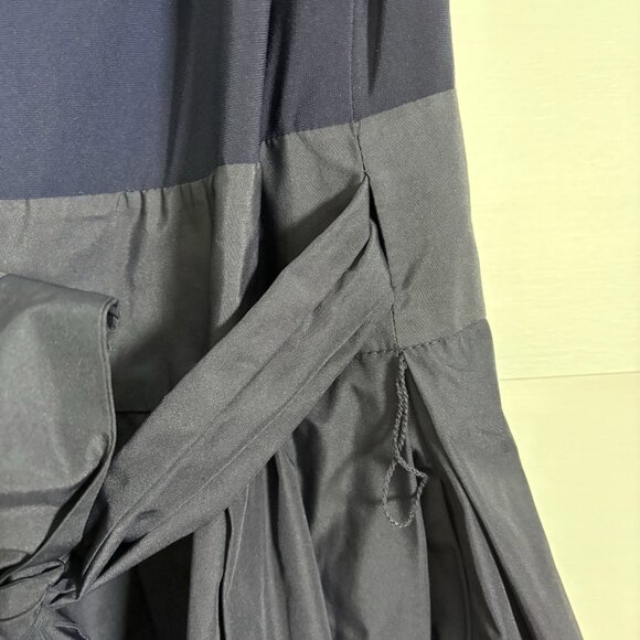 Lauren Ralph Lauren Yoko Dress Womens SZ 14 Fit Flare Midi Sleeveless Navy Blue‎ - Picture 6 of 16